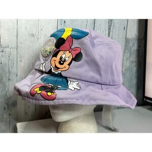Disney Minnie Mouse Balloon Bucket Hat Lavender Kids One Size Sequins Balloon Ca